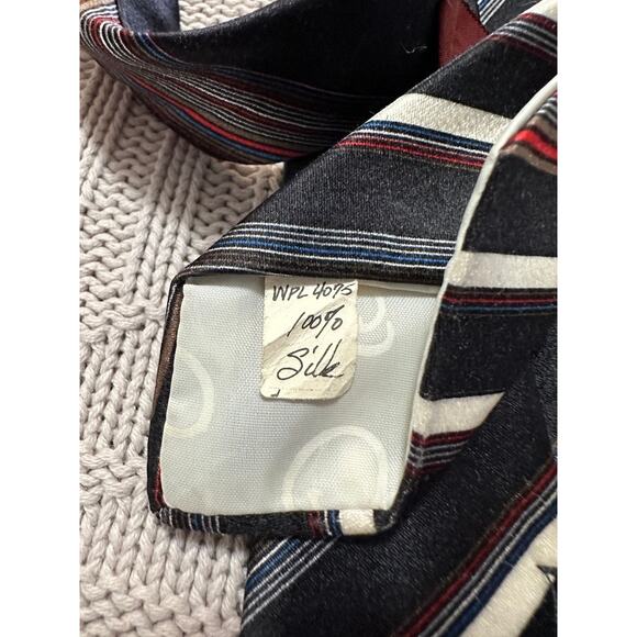 Oscar de la Renta brown striped silk tie - Picture 4 of 6